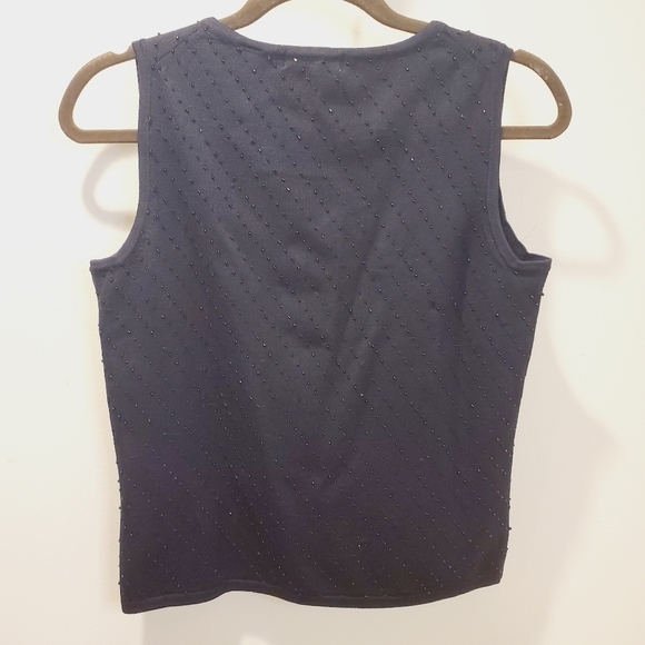 KATE HILL women's black silk blend Tank top size M - Picture 7 of 10